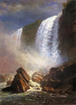 Albert Bierstadt Painting - Falls of Niagara from Below Albert Bierstadt